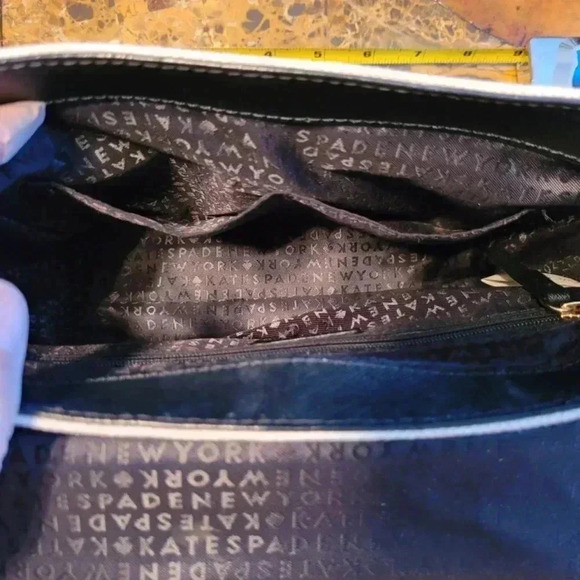 Kate Spade "Host Pick" Black and White Polka Dot Handbag - Picture 7 of 8